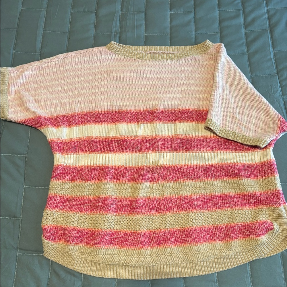 Striped Pink and Beige Sweaters